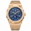Audemars Piguet Royal Oak Perpetual Calendar Moon Phase Rose Gold Blue
