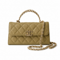 Chanel Quilted Leather Compact Flap Crossbody Bag