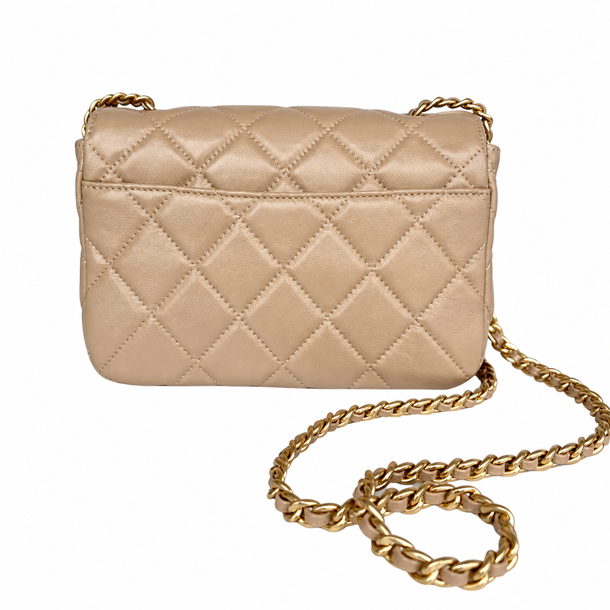 Chanel Beige Lambskin Quilted Mini Flap Bag