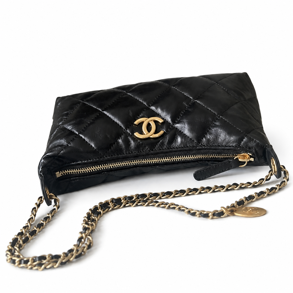 Chanel Aged Calfskin CC Hobo Bag