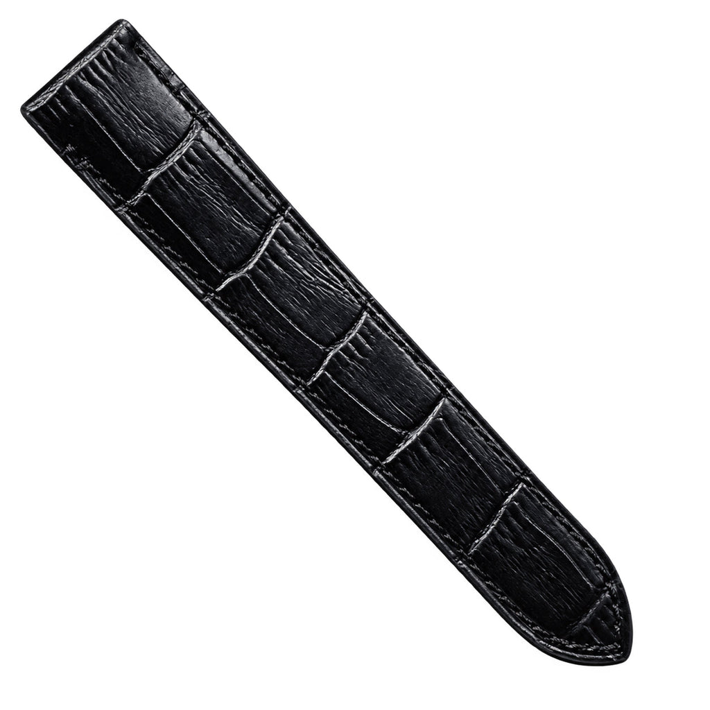 Cartier Santos Large — Steel & Black ADLC, Black Dial, Roman Numerals, Date & Black Alligator Strap, Automatic
