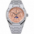 Audemars Piguet Royal Oak Perpetual Calendar Moon Phase Steel Salmon