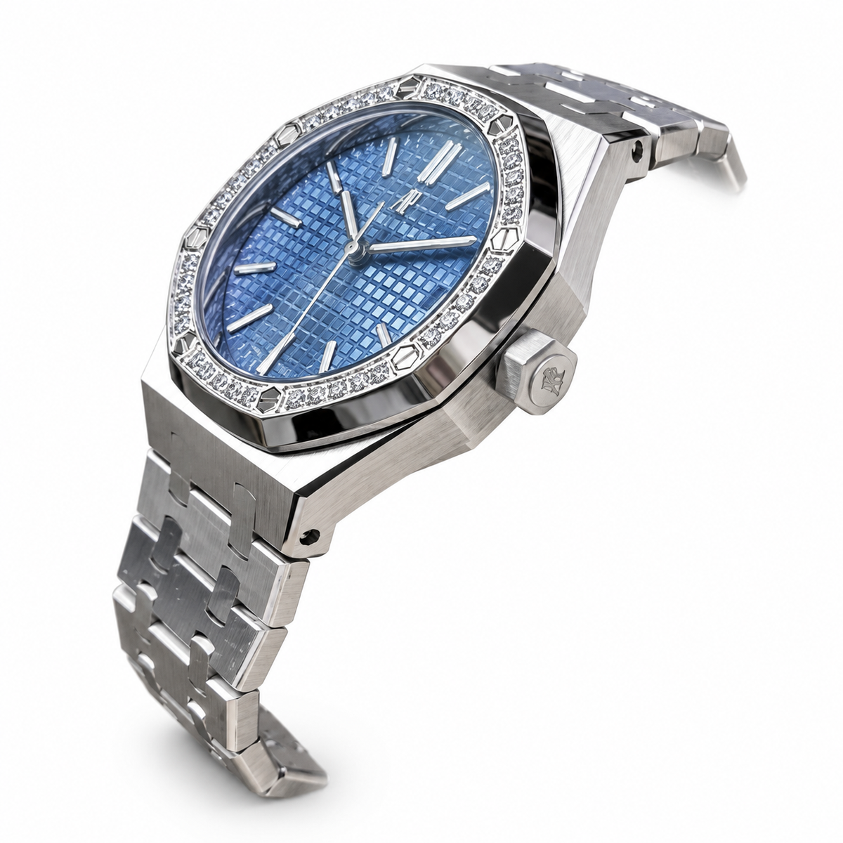Audemars Piguet Royal Oak Automatic Diamond Bezel Blue Steel
