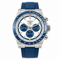 Longines Conquest Automatic Chronograph White Dial Blue Bezel