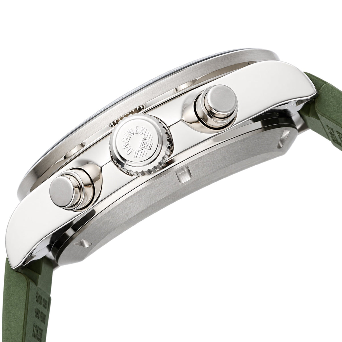 Longines Conquest Automatic Chronograph White Dial Green Bezel