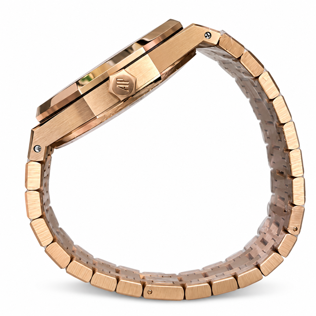 Audemars Piguet Royal Oak Automatic Date Rose Gold Black Dial