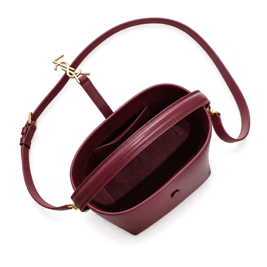 YSL Le 37 Bucket Bag – Burgundy Smooth Leather