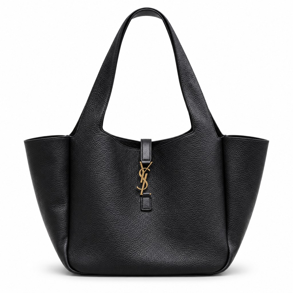 YSL Bea Tote Bag – Black Grained Leather