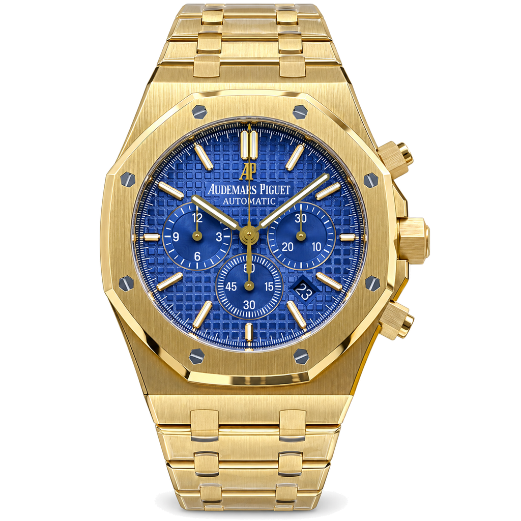 Audemars Piguet Royal Oak Chronograph Yellow Gold Blue Dial