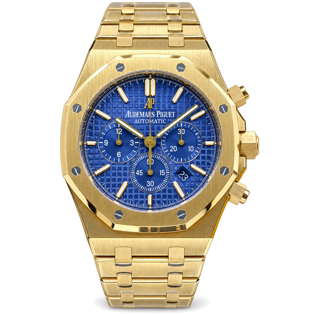 Audemars Piguet Royal Oak Chronograph Yellow Gold Blue Dial