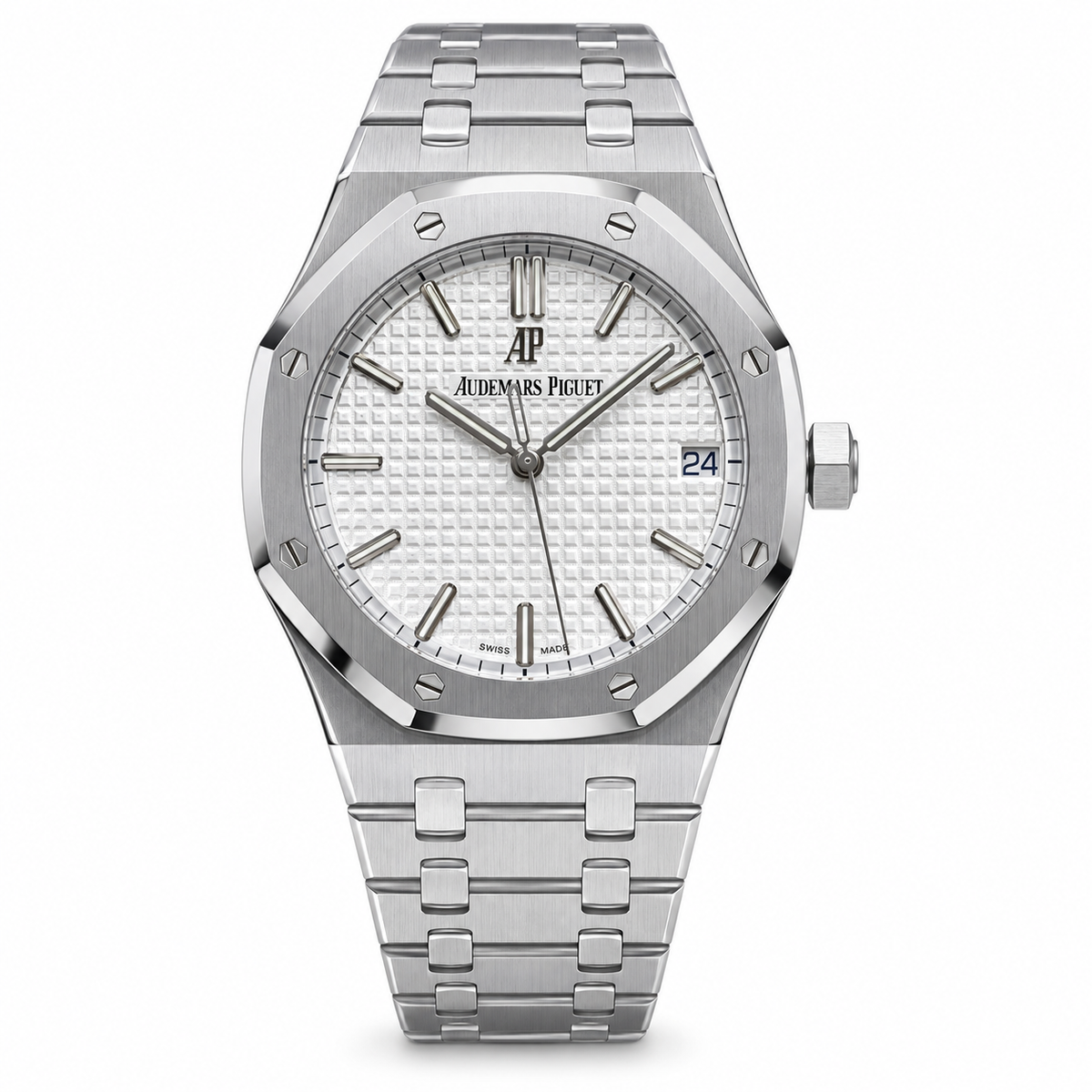 Audemars Piguet Royal Oak Automatic White Tapisserie Steel
