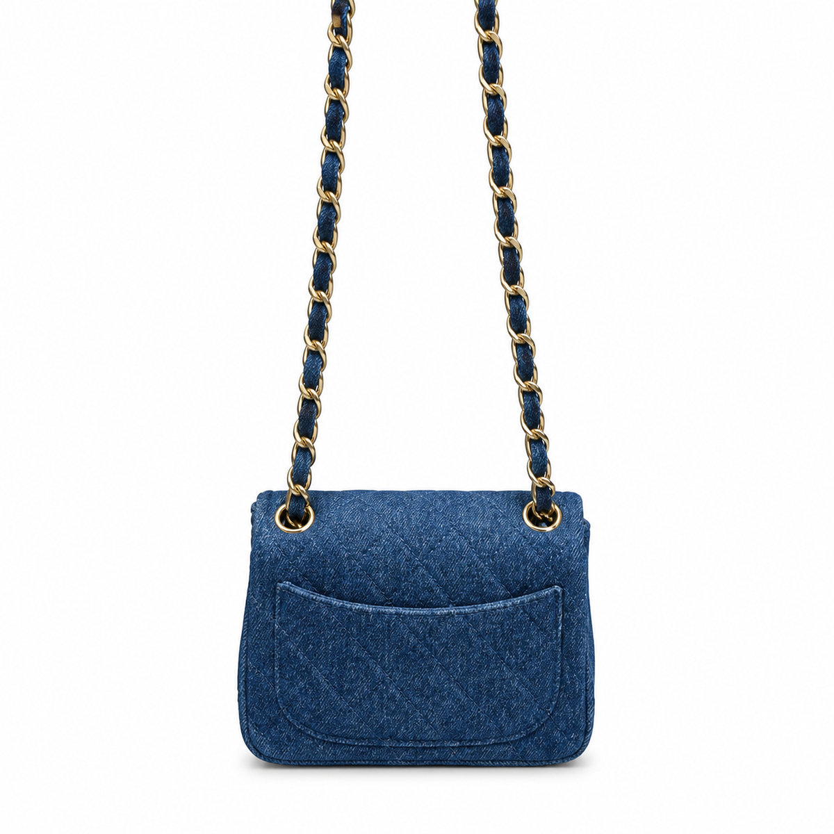 Chanel Denim Quilted Mini Classic Flap Bag 17.5cm