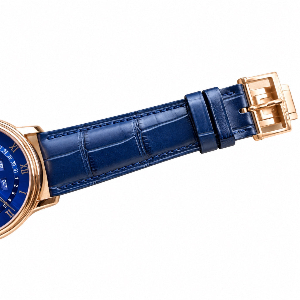 Blancpain Villeret Quantième Complet – Rose Gold Blue Enamel Dial Moonphase Calendar Swiss Automatic
