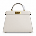 Fendi Peekaboo ISeeU Mini – Ivory Calfskin & Purple Suede Interior