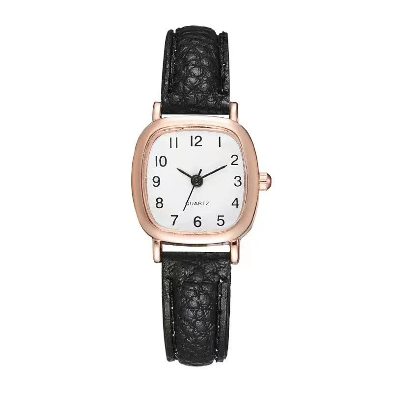 Women's Square Starry Sky Watch – Rose Gold Crystal Steel Bracelet