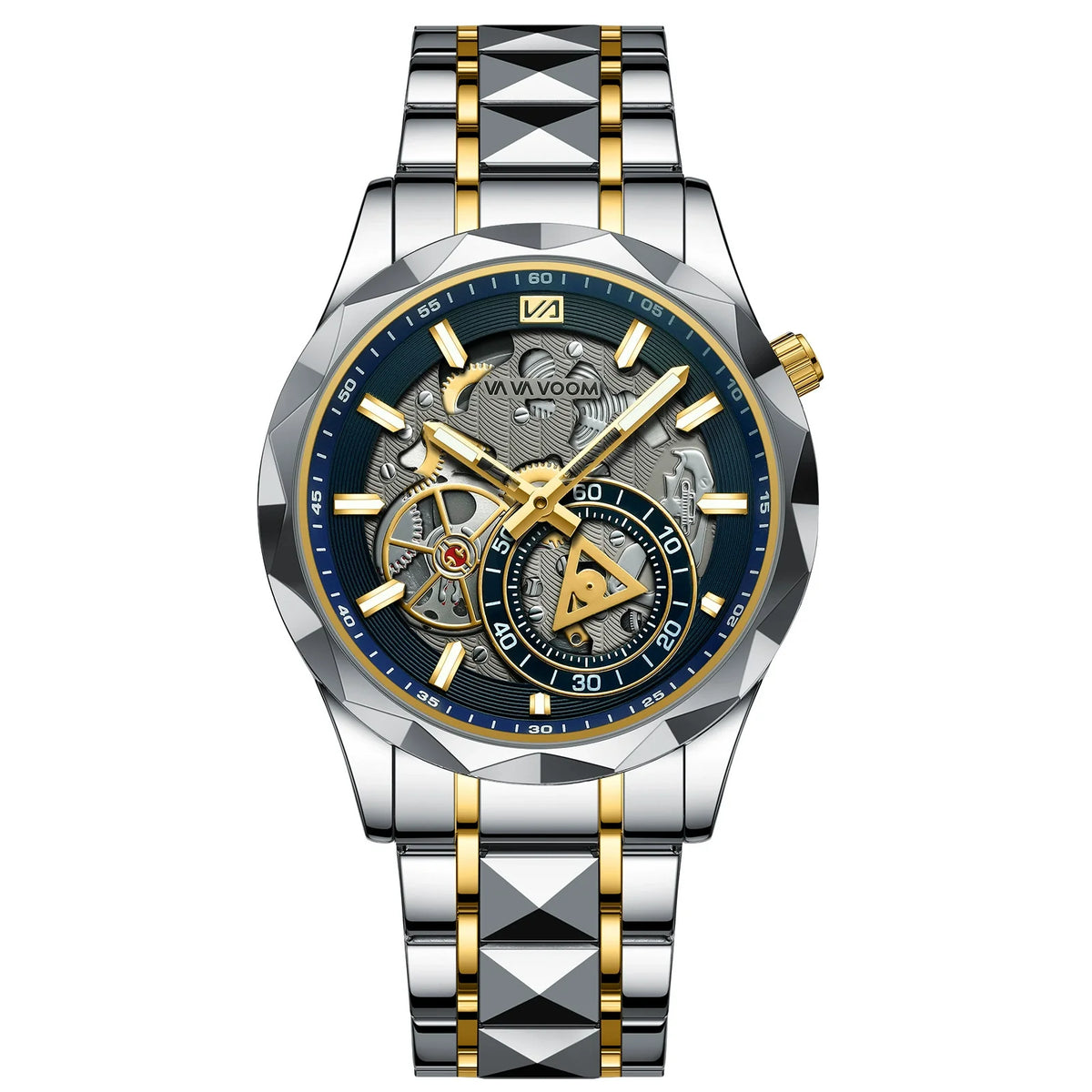 VAVA VOOM Skeleton Automatic – Two-Tone Gold & Steel