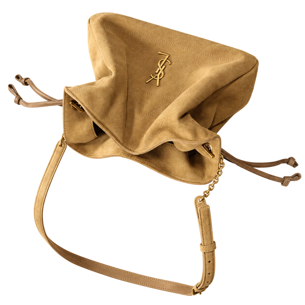 Saint Laurent Calypso Bag – Camel Suede